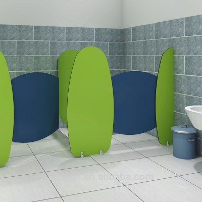 small piece compact laminate kids toilet cubicles urinal divider